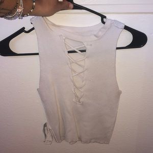 White crop top